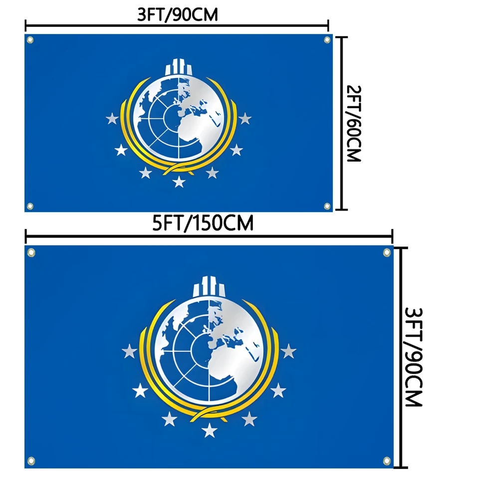 Fallout Cosplay Prop - Super Earth Flag Helldivers 3x5FT 2x3FT,