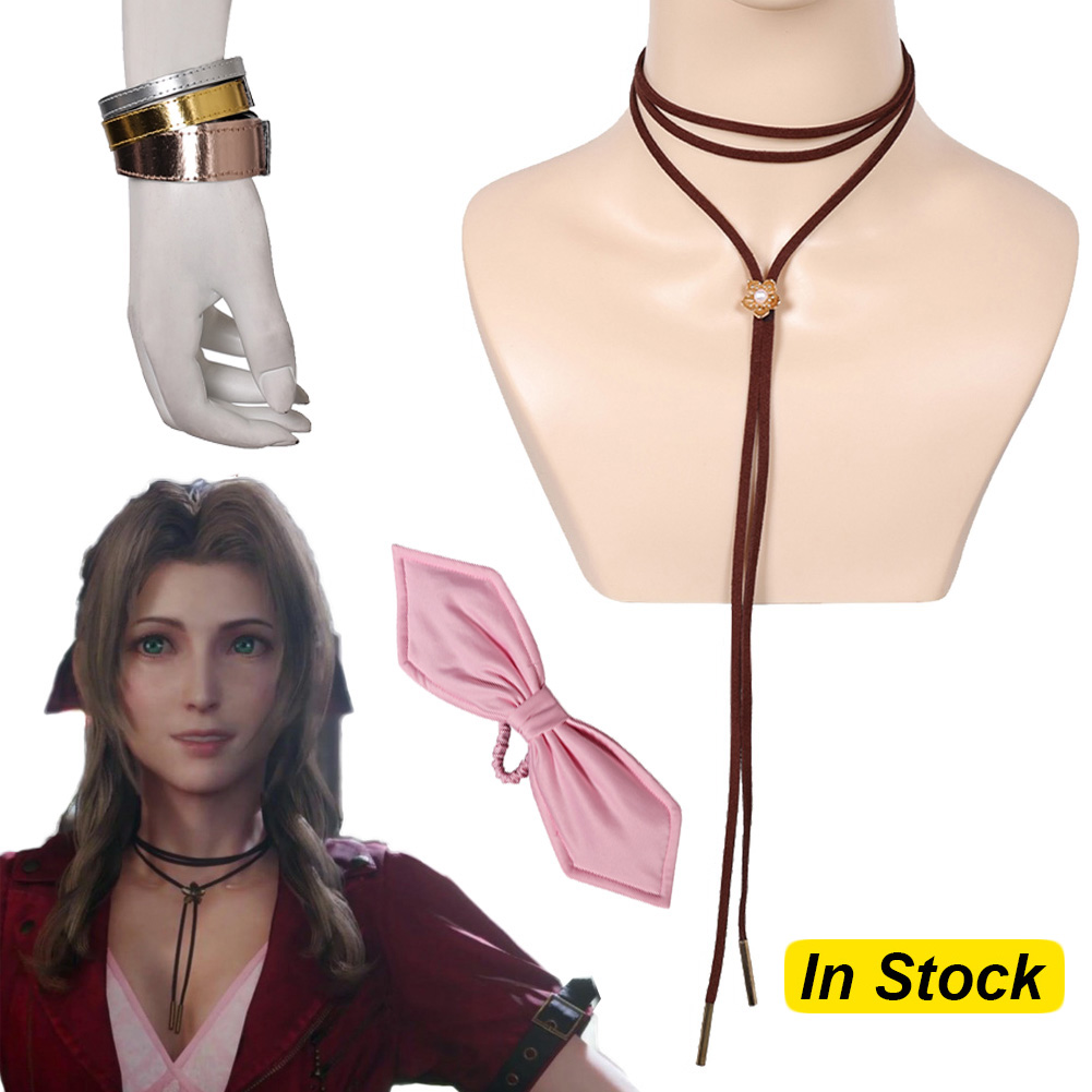 Aerith Cosplay Prop - Fantasia Aerith Cosplay Necklace Bowtie Game