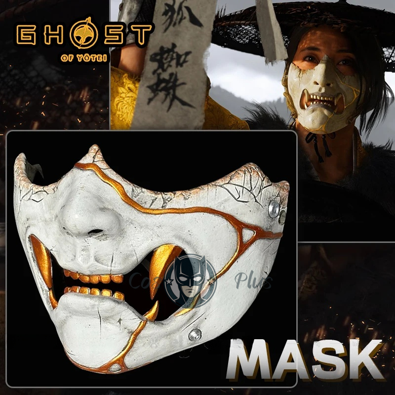 Prop For Cosplay - Game Ghost of Yotei Atsu Mask