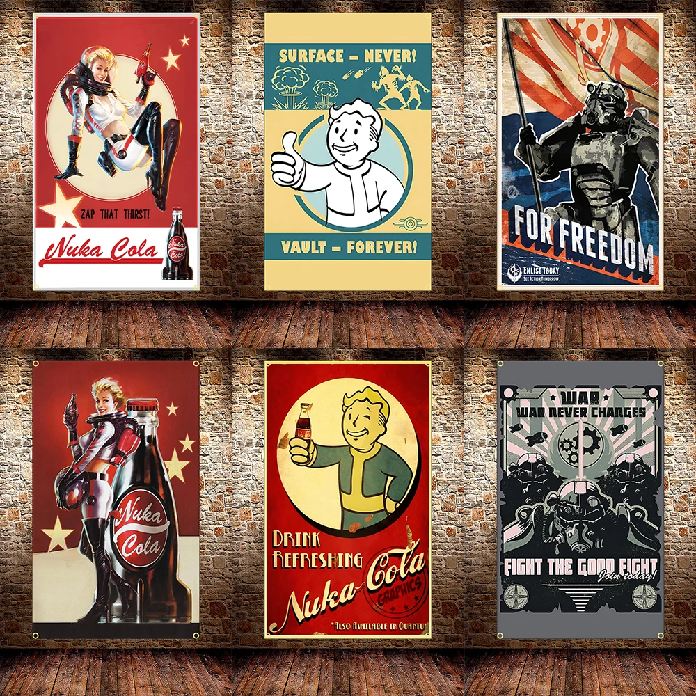 Fallout Cosplay Prop - FLAGDOM 90X150CM 3X5Ft GAME Poster Flag