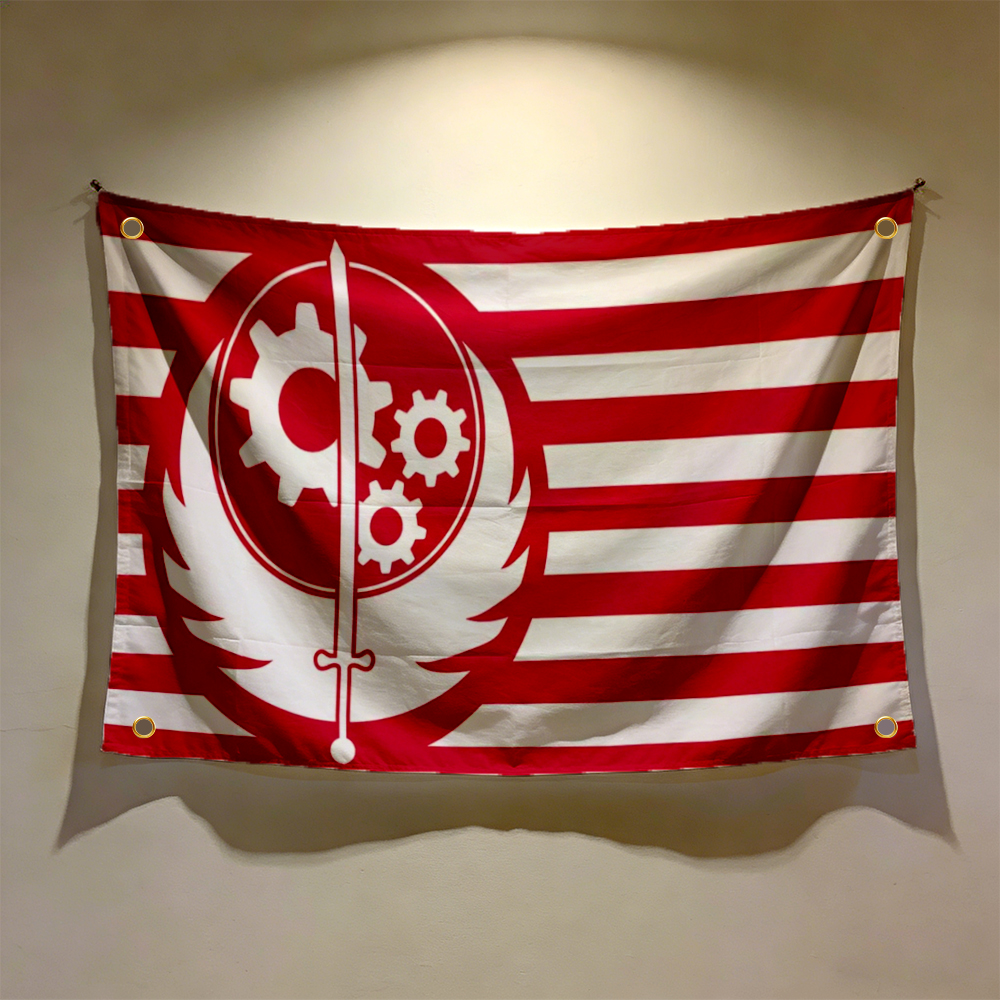 Fallout Cosplay Prop - 90x150cm Vault Brotherhood Of Steel Flag