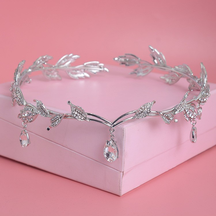 Aerith Cosplay Prop - Luxury Crystal Crown Bridal Hair Accessories