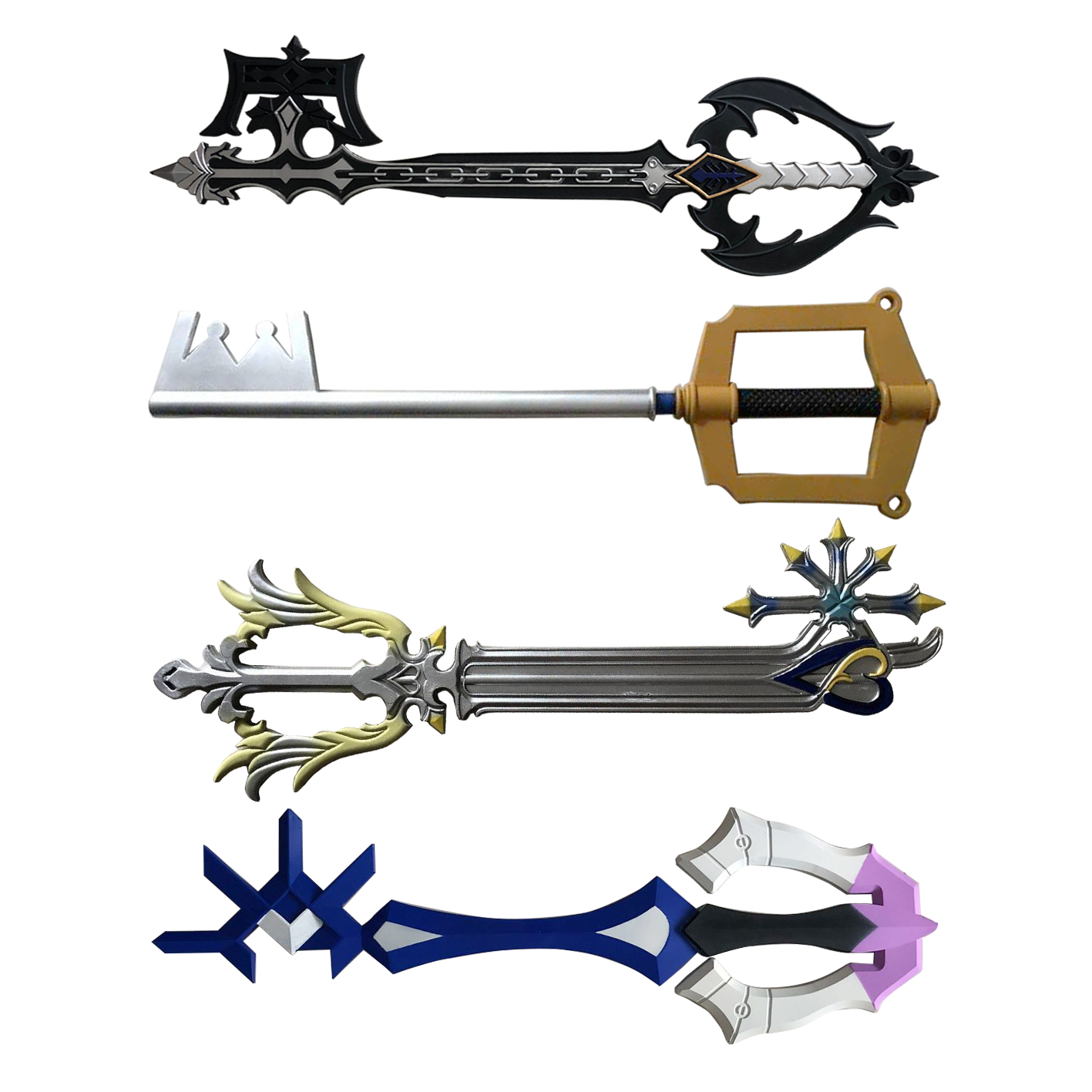 Keyblade Cosplay Prop - 1:1 Cosplay Kingdom Hearts Gold Key: