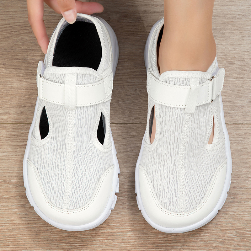Velcro Hook Loop - Wide Fit Women's Summer Shoes Mesh