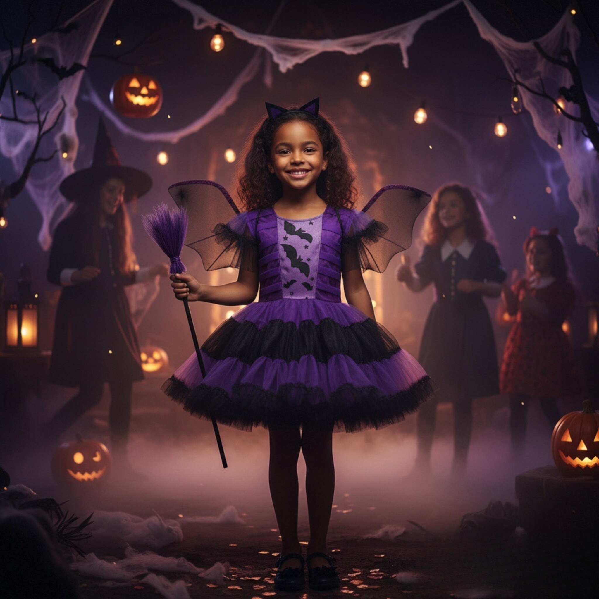 Cosplay Bat Prop - 2-12T Halloween Costume for Kids Girls