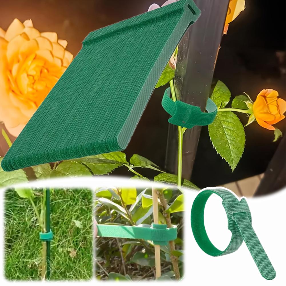 Velcro Hook Loop - 100pcs Reusable Adjustable Non-Slip Nylon Plant
