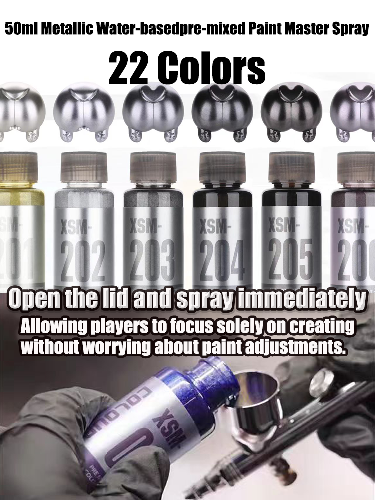 Metallic Spray Paint - XSM 50ml Metallic Water-basedpre-mixed Paint Master