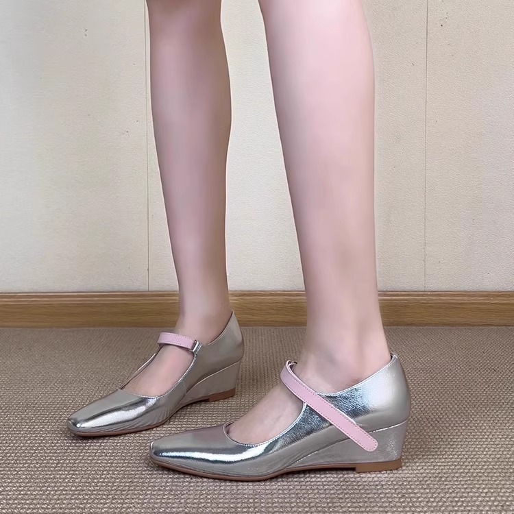 Women's Wedge Square Toe Shall - огляд і ціна Velcro Hook Loop