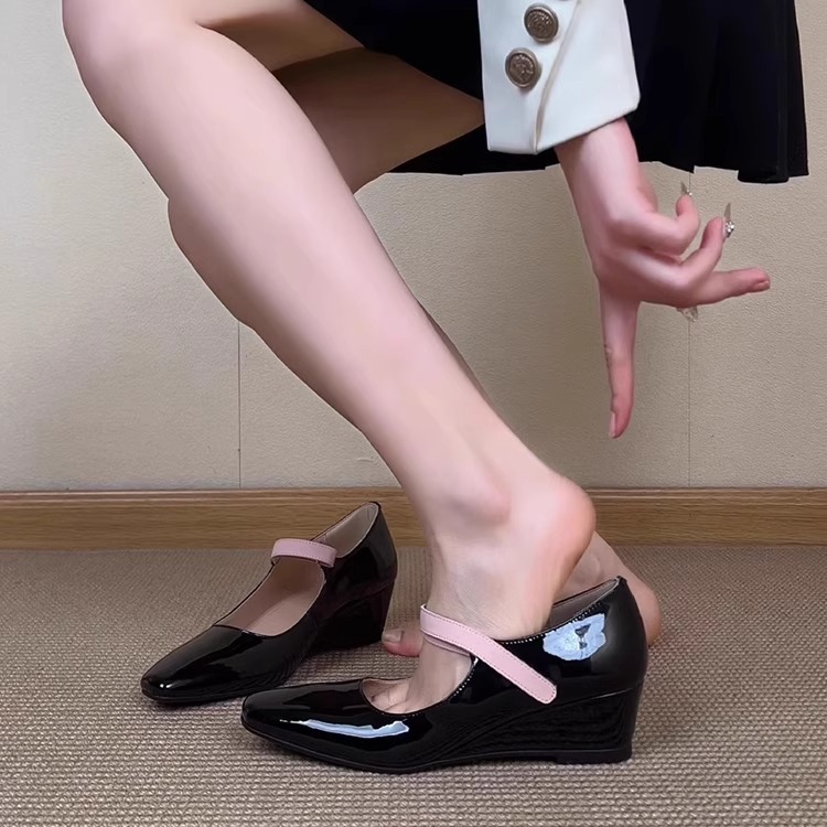 Women's Wedge Square Toe Shall - огляд і ціна Velcro Hook Loop