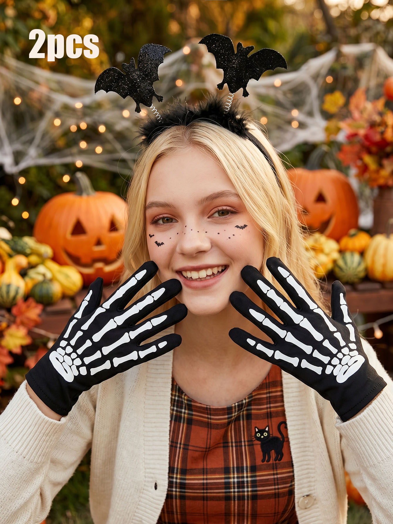 2Pcs Teen Girls Halloween Acce - огляд і ціна Cosplay Bat Prop