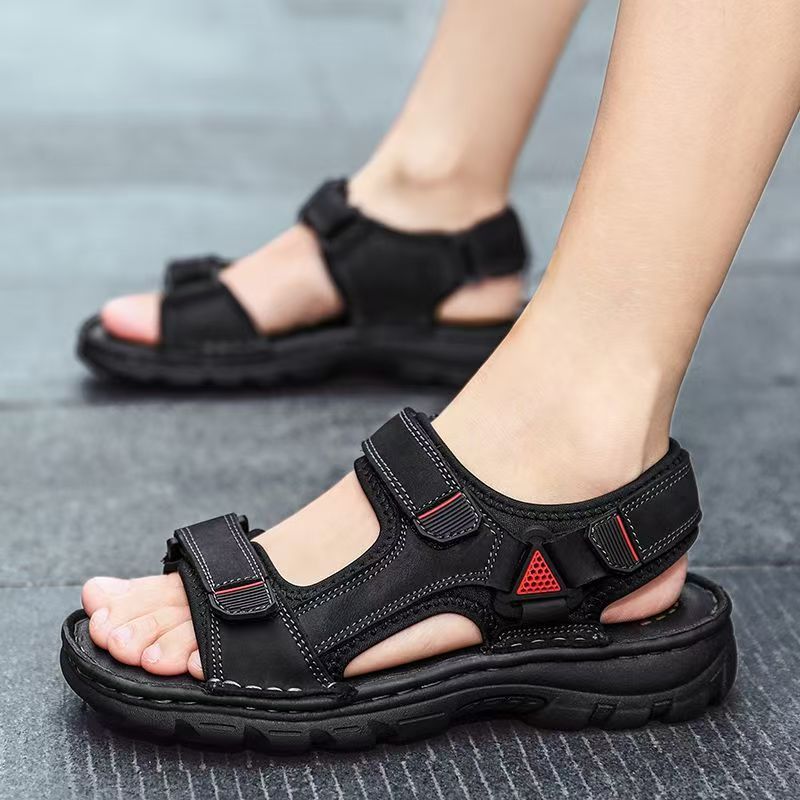 Men 2026 Summer New Real Leath - огляд і ціна Velcro Hook Loop