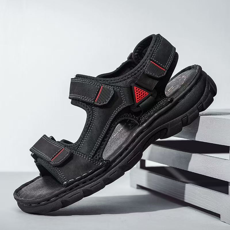 Men 2026 Summer New Real Leath - огляд і ціна Velcro Hook Loop