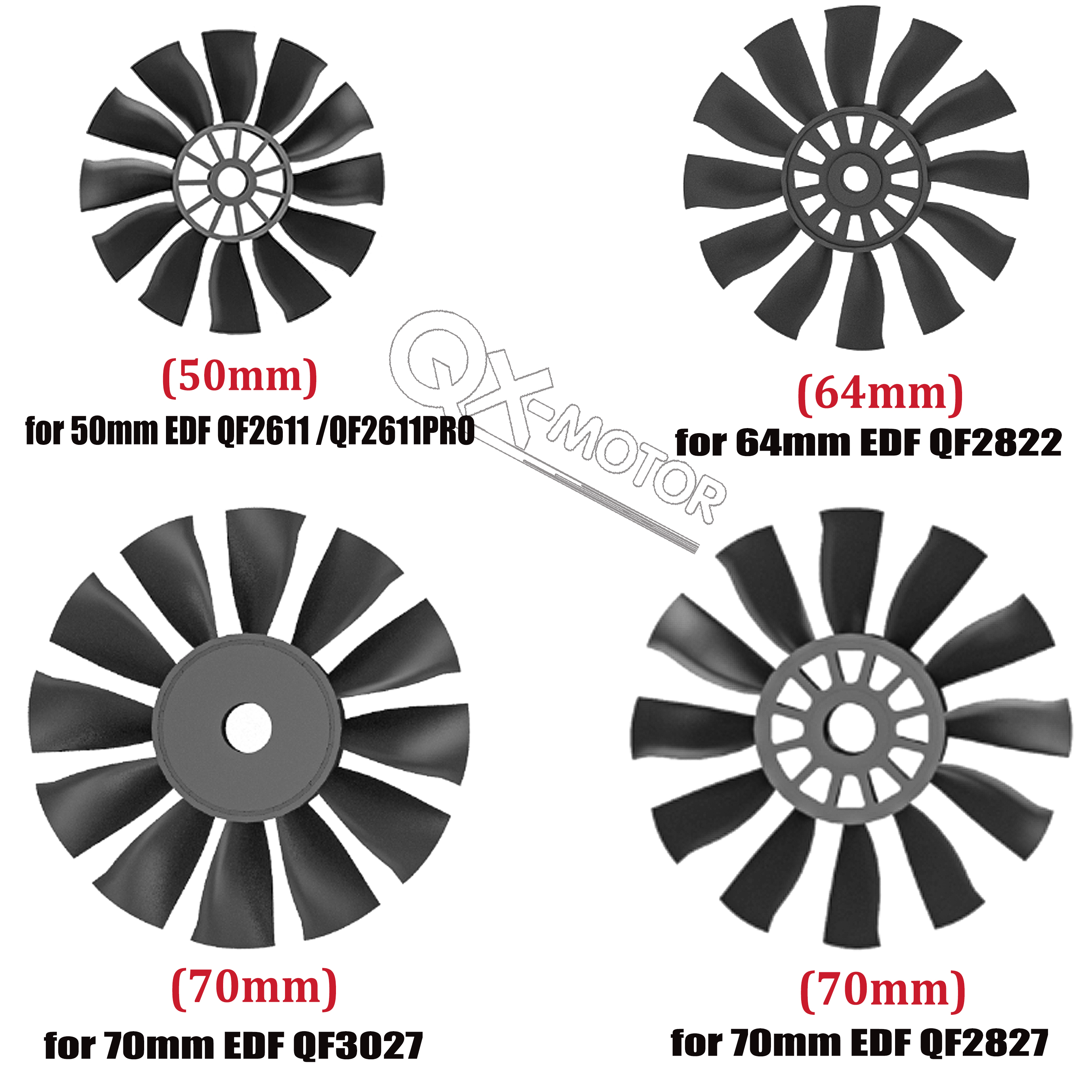 QX-MOTOR 12Blades CW CCW 70mm  - огляд і ціна Ekko Cosplay Prop