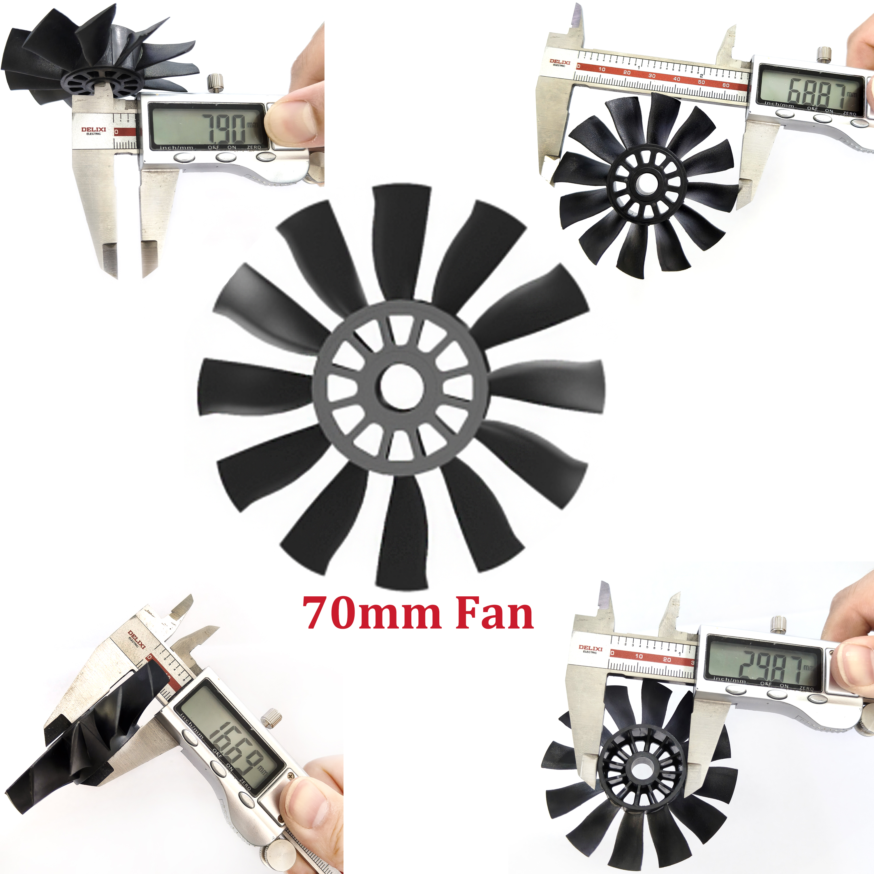 QX-MOTOR 12Blades CW CCW 70mm  - огляд і ціна Ekko Cosplay Prop