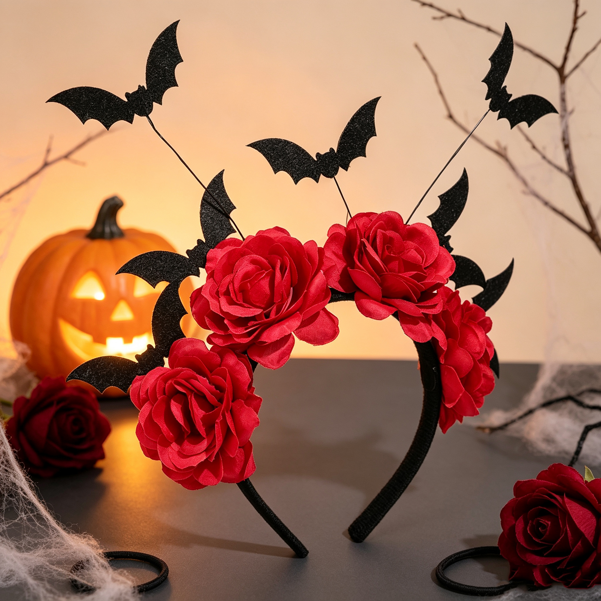 Halloween Red Rose Bat Headban - огляд і ціна Cosplay Bat Prop