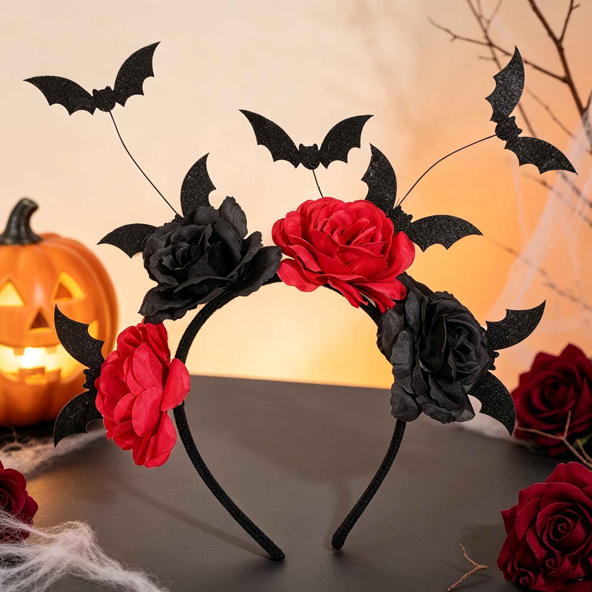 Halloween Red Rose Bat Headban - огляд і ціна Cosplay Bat Prop