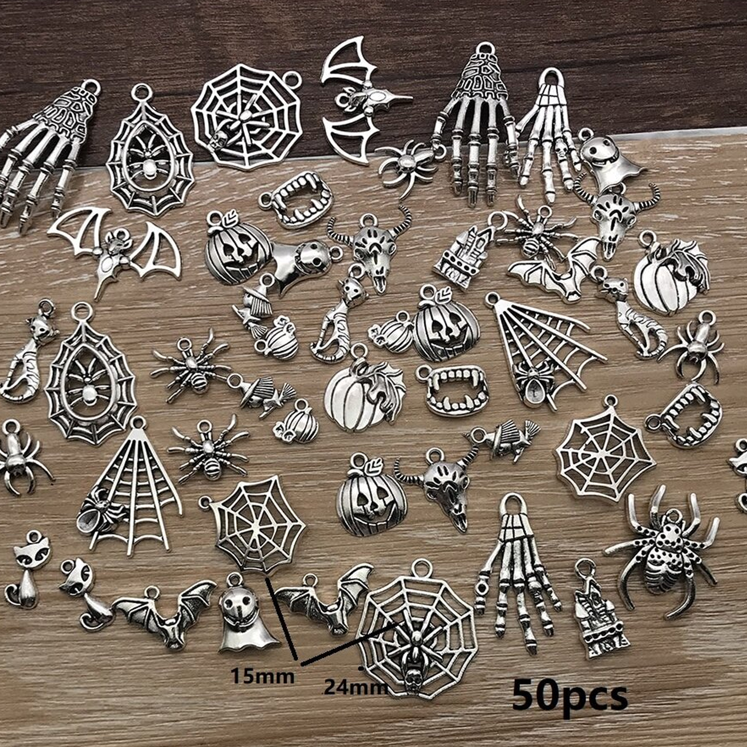 50pcs Halloween Charms – Vinta - огляд і ціна Cosplay Bat Prop