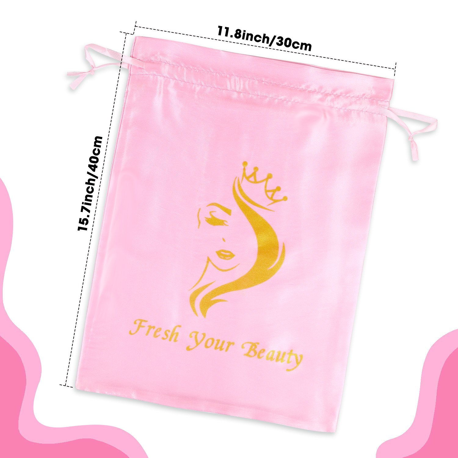 Satin Wig Bag With Drawstring  - огляд і ціна Aerith Cosplay Prop