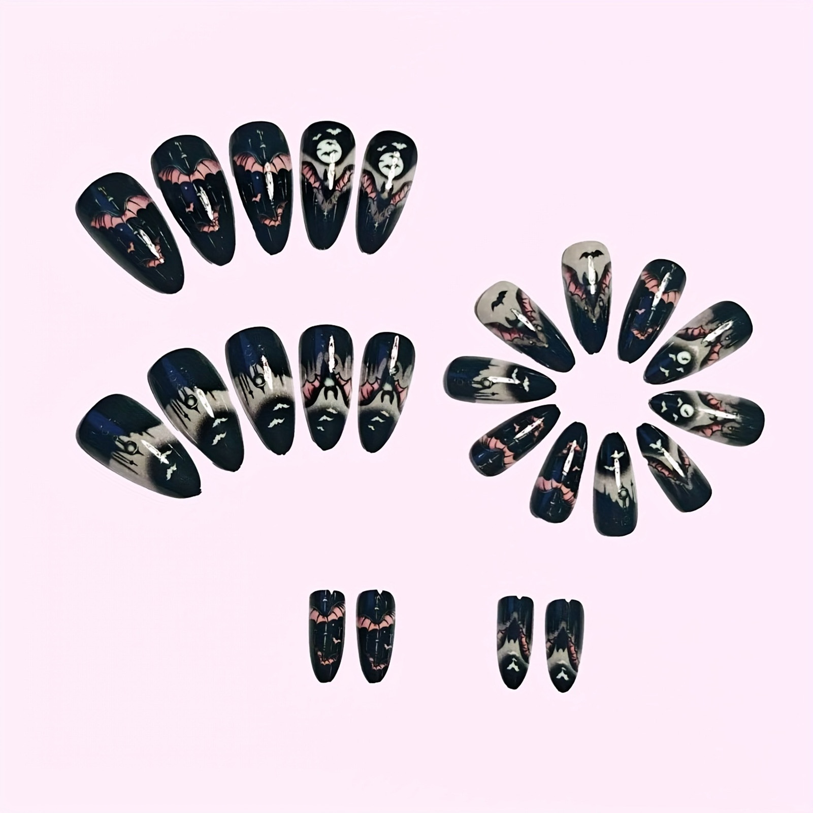 24Pcs Halloween Fake Nails Bla - огляд і ціна Cosplay Bat Prop