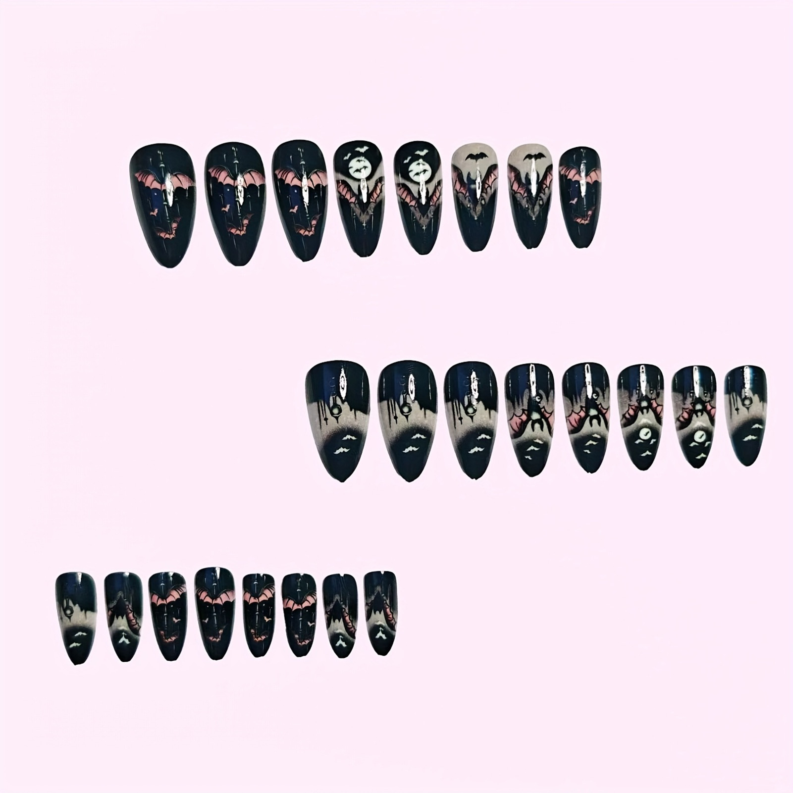 24Pcs Halloween Fake Nails Bla - огляд і ціна Cosplay Bat Prop